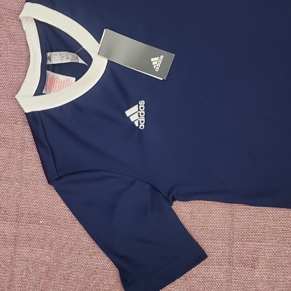 Adidas Boys Soccer Football Jersey Size Medium - Navy - NWT - Picture 3 of 13